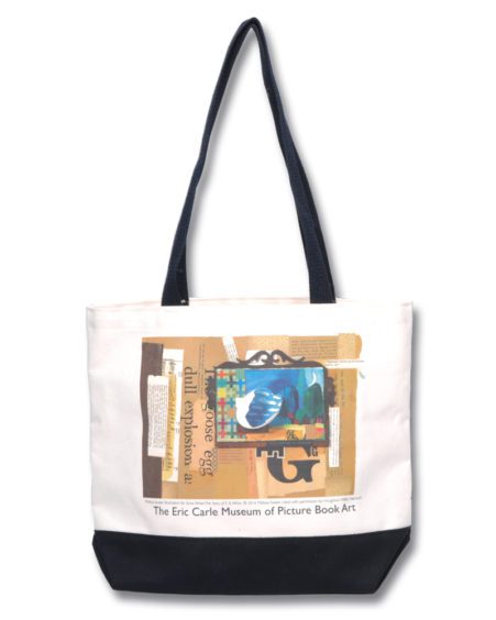 Small-Two-Tone-Tote-White-Black-Handles-and-Base-Medium-Heat-Transfer