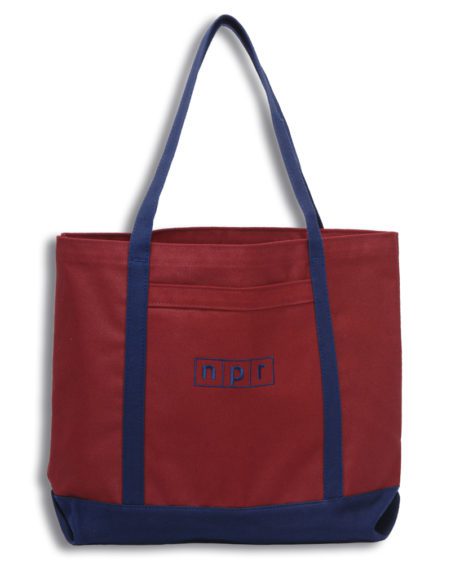 Medium-Boat-Bag-Outside-Pocket-Burgundy-Navy-BAse-and-Handles-Embroidery